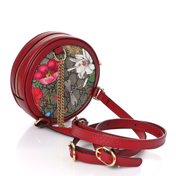Gucci Gg Supreme Web Flora Mini Ophidia #72276G58 - Picture 3 of 8